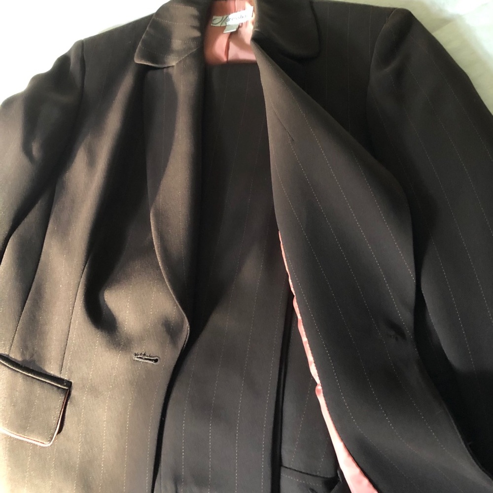 Dress Barn Suit Brown and peach